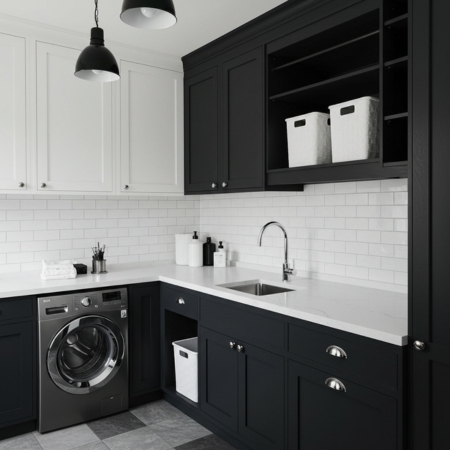 laundry area countertop installation