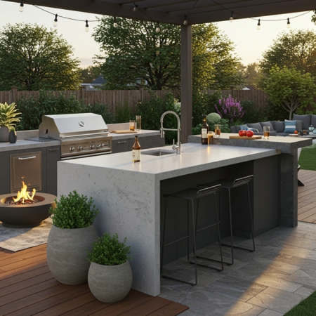 outdoor countertop installation