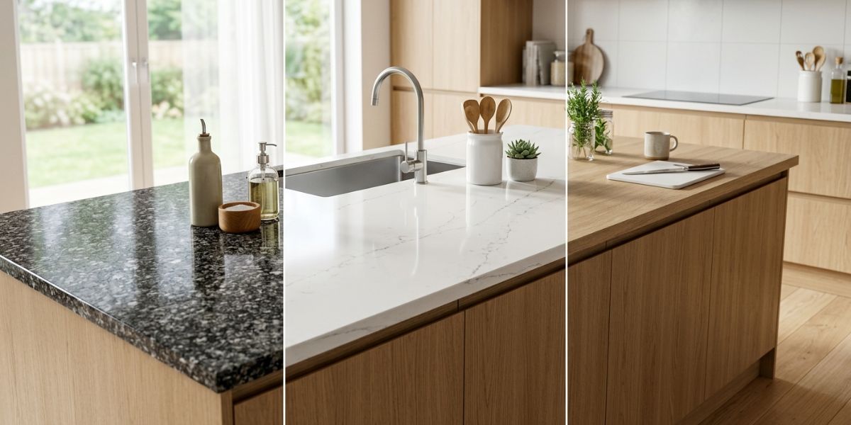 Granite vs quartz vs laminate kitchen countertops — San Gabriel Valley homeowner guide